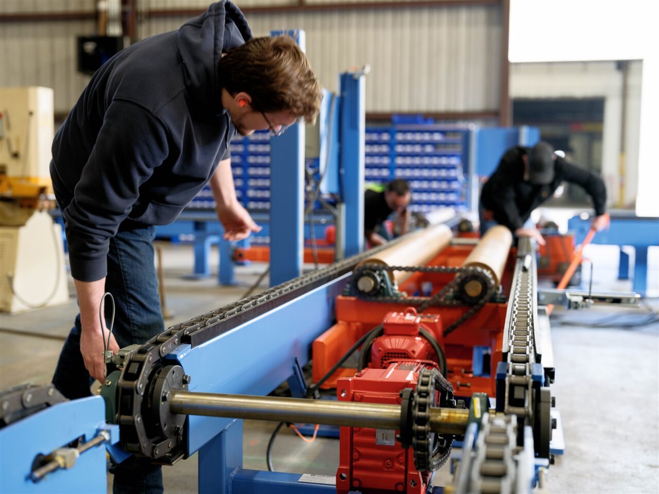 Parts and Service team test a belt conveyor